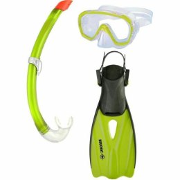 Okulary do Snorkelingu Kolor Zielony Dziecięcy 30-33