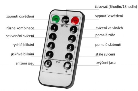Imprezowe oświetlenie - 10 m, 100 LED, ciepła biel + pilot Imprezowe oświetlenie - 10 m, 100 LED, ciepła biel + pilot