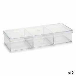 Organizer Przezroczysty Plastikowy 20 x 3,5 x 7 cm (12 Sztuk)