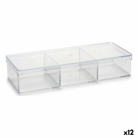 Organizer Przezroczysty Plastikowy 20 x 3,5 x 7 cm (12 Sztuk)