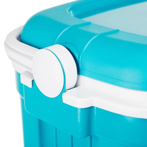 Lodówka turystyczna 42L KAMAI ICEBERG na wkłady mrożące, turkusowa z białą rączką Lodówka turystyczna 42L KAMAI ICEBERG na wkłady mrożące, turkusowa z białą rączką