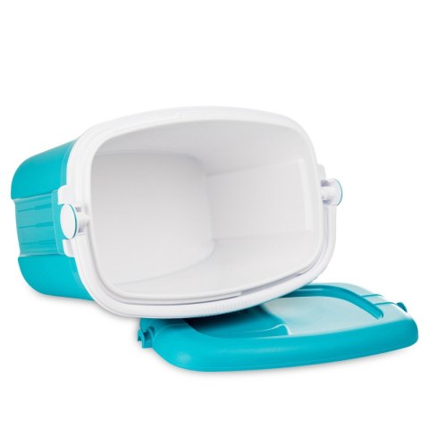 Lodówka turystyczna 42L KAMAI ICEBERG na wkłady mrożące, turkusowa z białą rączką Lodówka turystyczna 42L KAMAI ICEBERG na wkłady mrożące, turkusowa z białą rączką
