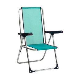 Fotel plażowy Alco Wielopozycyjna Kolor Zielony Aluminium 63 x 101 x 65 cm