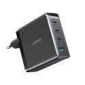 Szybka ładowarka sieciowa GaN 140W 3x USB-C USB-A + kabel USB-C 240W 1.2m czarna