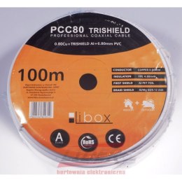 Kabel do koaksialnej Antena TV Libox PCC80 Biały 100 m