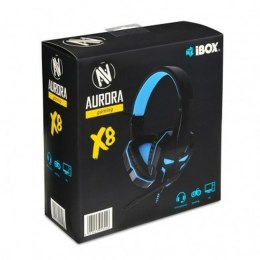 Słuchawki Ibox X8 Niebieski Czarny Czarny/Niebieski
