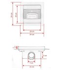 Odpływ kwadratowy kratka prysznicowa wpust 20x20cm stal nierdzewna Befliesbar