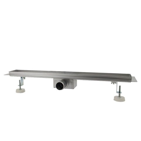 Odpływ prysznicowy 80cm liniowy ze stali nierdzewnej z maskownicą Glass Schwarz