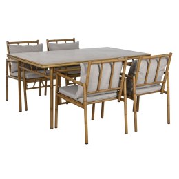 Zestaw Stołowy z 4 Krzesłami Home ESPRIT Aluminium 160 x 90 x 75 cm (5 Części)