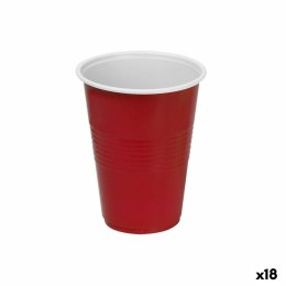 Zestaw szklanek wielokrotnego użytku Algon Plastikowy Czerwony 10 Części 450 ml (18 Sztuk)