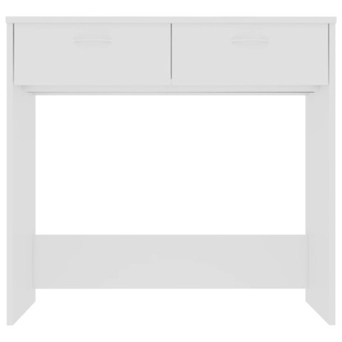 Biurko, białe, 80x40x75 cm, materiał drewnopochodny