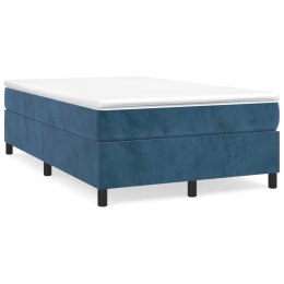 Łóżko kontynentalne z materacem, ciemnoniebieskie, 120x200 cm