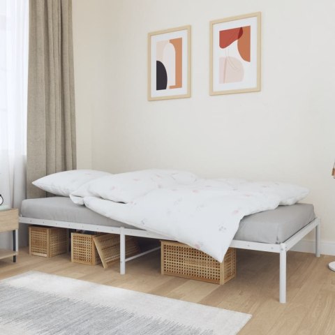 Metalowa rama łóżka, biała, 100x200 cm