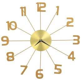 Zegar ścienny, metal, 50 cm, złoty