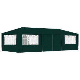 Namiot imprezowy ze ściankami, 4x9 m, zielony, 90 g/m²