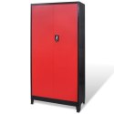 Szafa narzędziowa, 2 drzwi, stal, 90x40x180 cm, czarno-czerwona