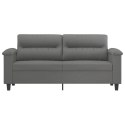 Sofa 2-osobowa, ciemnoszary, 140 cm, tapicerowana mikrofibrą