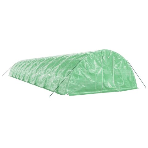 Szklarnia ze stalową ramą, zielona, 90 m², 18x5x2,3 m Szklarnia ze stalową ramą, zielona, 90 m², 18x5x2,3 m