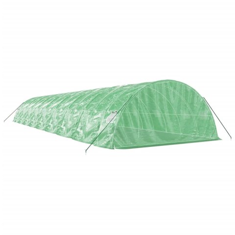 Szklarnia ze stalową ramą, zielona, 90 m², 18x5x2,3 m Szklarnia ze stalową ramą, zielona, 90 m², 18x5x2,3 m
