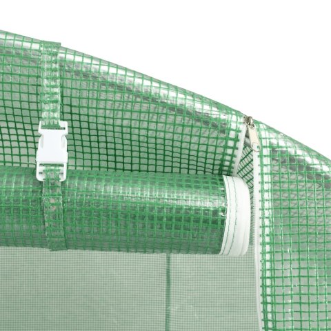 Szklarnia ze stalową ramą, zielona, 90 m², 18x5x2,3 m Szklarnia ze stalową ramą, zielona, 90 m², 18x5x2,3 m