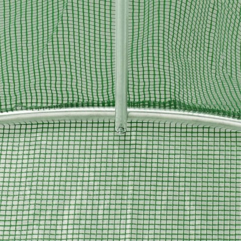 Szklarnia ze stalową ramą, zielona, 90 m², 18x5x2,3 m Szklarnia ze stalową ramą, zielona, 90 m², 18x5x2,3 m