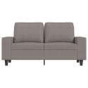 Sofa 2-osobowa, kolor taupe, 120 cm, tapicerowana tkaniną