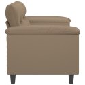 2-osobowa sofa, kolor cappuccino, 140 cm, sztuczna skóra