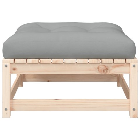 Podnóżki ogrodowe z poduszkami, 2 szt., lite drewno sosnowe