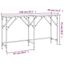 Stolik konsolowy, przydymiony dąb, 140x29x75 cm