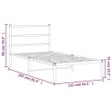 Metalowa rama łóżka z wezgłowiem, biała, 107x203 cm