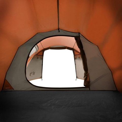 Namiot, 3-os., szaro-pomarańczowy, 370x185x116 cm, tafta 185T