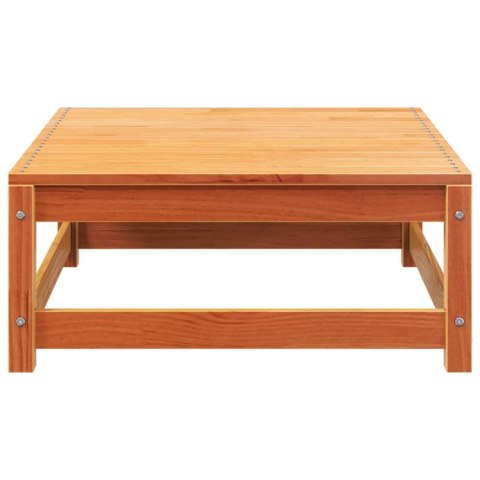 Ogrodowa sofa narożna z poduszkami i podnóżkiem