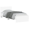 Rama łóżka z wezgłowiem, biała, 90x190 cm