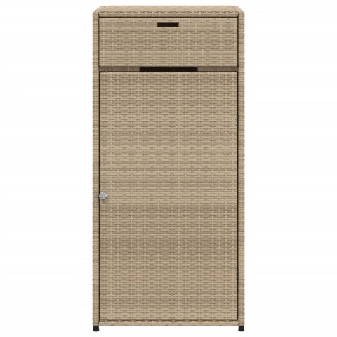 Szafka ogrodowa, beżowa, 55x55x111 cm, polirattan