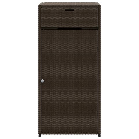 Szafka ogrodowa, brązowa, 55x55x111 cm, polirattan