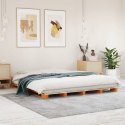 Łóżko z palet, woskowy brąz, 180x200 cm, lite drewno sosnowe