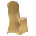 Elastyczne pokrowce na krzesła, 6 szt., złote