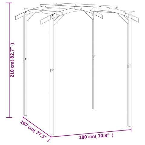 Pergola ogrodowa, impregnowana sosna, 180x197x210 cm Pergola ogrodowa, impregnowana sosna, 180x197x210 cm