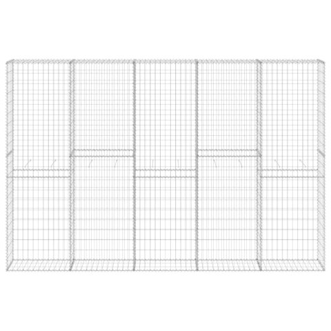 Ściana gabionowa z pokrywami, galwanizowana stal, 300x30x200 cm