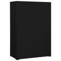 Szafka kartotekowa, czarna, 90x46x134 cm, stalowa