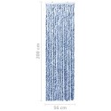 Zasłona przeciwko owadom, niebiesko-biała, 56x200 cm, szenil