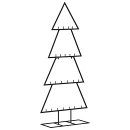 Metalowa choinka świąteczna, do dekoracji, czarna, 125 cm