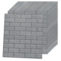 Panele 3D z imitacją cegły, samoprzylepne, 10 szt., antracytowe