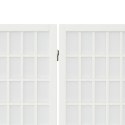 Składany parawan 6-panelowy, styl japoński, 240x170 cm, biały