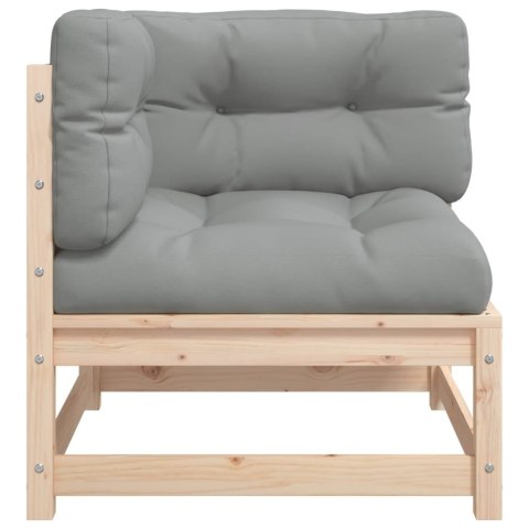 Ogrodowe siedzisko narożne z poduszkami, lite drewno sosnowe