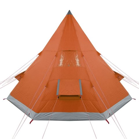 Namiot, 4-os., szaro-pomarańczowy, 367x367x259 cm, tafta 185T
