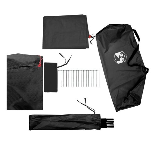 Namiot kempingowy, 4-os., biały, 360x135x105 cm, tafta 185T