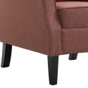 Fotel brązowy, tapicerowany tkaniną
