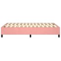 Łóżko kontynentalne, różowa, 120x200 cm, tapicerowana aksamitem