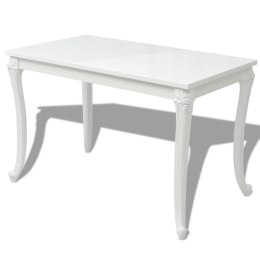 Stół jadalniany, 116x66x76 cm, biały o wysokim połysku